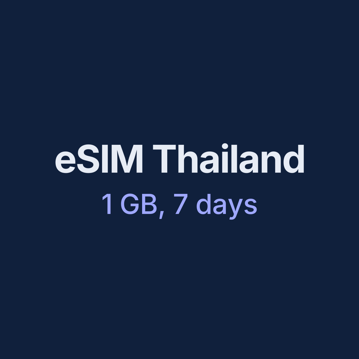 eSIM Thailand — 1 GB, 7 days