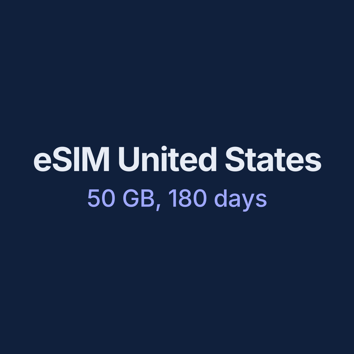 eSIM United States — 50 GB, 180 days